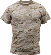 Extra Small Short Sleeve Tshirt DESERT DIGITAL CAMO Camouflage Tee Shirt... - $11.99