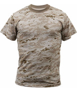Extra Small Short Sleeve Tshirt DESERT DIGITAL CAMO Camouflage Tee Shirt... - $227.89 MXN