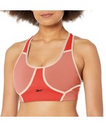 Reebok Women&#39;s Standard Lux Racerback Medium Support Sports Bra Coral Si... - $38.99 CAD