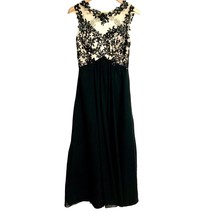 Luulla Sleeveless Pageant Gown Prom Jeweled Black Chiffon Dress Pageant ... - £39.22 GBP