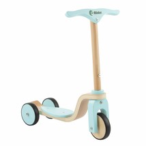 3 Wheeled Wooden Scooter Beginner Ages 2 - 4 Indoor Outdoor Teach Balance - £69.85 GBP