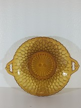 Indiana Glass Amber Honeycomb bowl with Handles  - £5.94 GBP