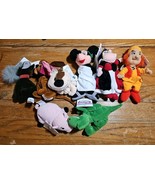 Disney Store Vintage Beanie Dolls Plush Lot Of 8 Toy Story Mulan Red Que... - $39.55