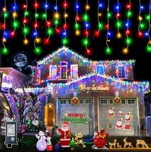 66ft 640 LED Christmas Lights Outdoor - 8 Modes Icicle Lights with 120 D... - £47.83 GBP+