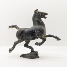 Flying Horse of Gansu Patinated Brass Statue, Vintage Chinese - £36.27 GBP