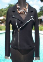 Cache Offset Front Zipper Top Jacket New XS/S/M Zipper Pocket Embellishe... - $80.10