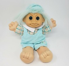 12&quot; Vintage Russ Berrie Troll Kidz Sparky Blue Boy Stuffed Animal Plush Toy Doll - £29.05 GBP