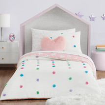 BEDDING SET TWIN XL BEDDING WHITE COMFORTER SHEETS 6 PIECE FOR GIRLS CUT... - $86.99