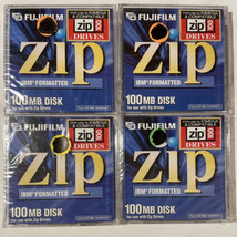 New Lot of 4 Fuji Film Atomm 100Mb Zip Disks - £7.46 GBP