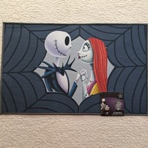 Disney Nightmare Before Christmas Accent Rug Mat 20”x32” Halloween Jack &amp; Sally - £18.76 GBP