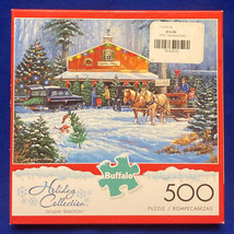 Buffalo Christmas puzzle Holiday Tradition 500 piece George Kovach 2018 - $5.00