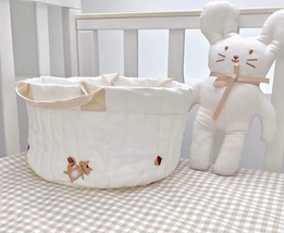 Korean Style INS Embroidery Storage Basket Baby Clothing Diaper Bag Toys ege Bag - £105.58 GBP