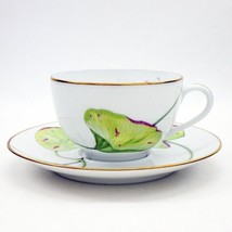 Hermes Nile Té Taza y Platillo Porcelana Vajilla Café Cero Lotus - £393.40 GBP
