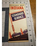 Highway Map of Indiana Compliments of Standard Oil Company (1940&#39;s?) - $10.72