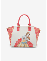 Loungefly x Disney Beauty &amp; The Beast Belle Rose Red Satchel Purse Bag - £51.10 GBP