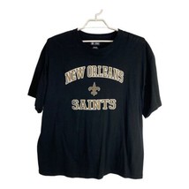 NFL Team Appareal Mens Tee Shirt Adult Size 2X Black Tee  New Orleans Sa... - £15.35 GBP