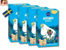 4 Boxes of Fazer Moomin Biscuits 175g (6.17 Oz), Animal crackers, Finnis... - $26.18