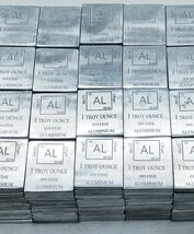 Lot of 50 x 1 Troy Ounce, Aluminium Bullion Bar .999 Fine, Pure bar, 50 Pcs - $113.60
