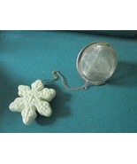 Tea Holder Percolator With Chain And Ceramic Handle Flower [PERF 1]] - $27.15 CAD