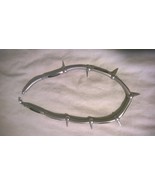 17 1/2&quot; Metal Spike Silver and Black Necklace - $167.52 MXN