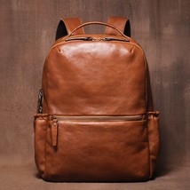 LUOKIR Men&#39;s Backpack Women Genuine Leather Large Capacity Schoolbag Luxury Trav - £365.72 GBP