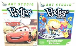Lot of 2 Fisher Price Pixter Software CARS &amp; SYMPHONY PAINTER Game Age 4... - $12.29