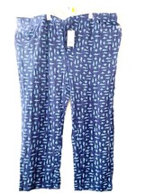 NWT Goodfellow &amp; Co. Men Fish Print Adjustable Waist Pajama Pants, Blue - £12.89 GBP