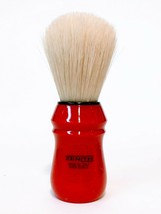 Zenith New 80R Model Shaving Brush Red Handle Whitened Pure Bristle - $12.99