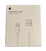 Genuine Apple Lightning to USB Cable in White (0.5 m) ME291AM/A  - £9.47 GBP
