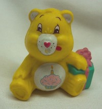 Vintage 1983 The Care Bears Birthday Bear Pvc Toy Figure Agc Teddy Cake Topper - £11.73 GBP