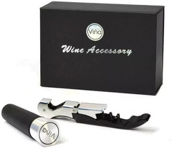 Wine Accessory Set, Stainless Steel Wine Bottle Opener - Gift for Wine L... - £7.77 GBP