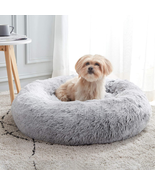 Calming Dog & Cat Bed, Anti-Anxiety Donut Cuddler Warming Cozy Soft round Bed, - $38.99