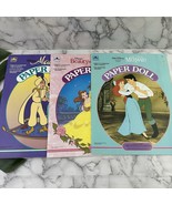 Disney Vintage 90s Paper Dolls Book Little Mermaid Beauty Beast Aladdin ... - $34.32 CAD