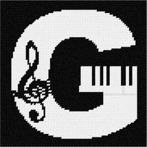Pepita Needlepoint Canvas: Letter G Music, 7&quot; x 7&quot; - £40.09 GBP+