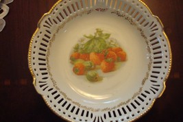 Compatible with Vintage Germany bowl decorated with transfer fruits bowl - $26.45