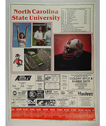 1982 North Carolina University Wolfpack Color Calendar Schedule 29&quot; x 21&quot; - £6.19 GBP