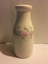 Vintage Pfaltzgraff Tea Rose Milk Bottle Carafe Vase 8 inch USA Excellent - £6.25 GBP