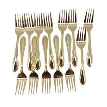 Heritage Silversmiths China Gold Tone Forks Set of 13 - $23.38