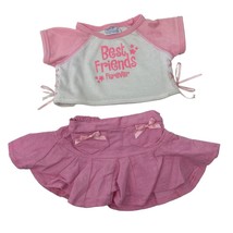Build A Bear Best Friends Furever And Pink Ruffled Corduroy Y2K Skirt Set BAB - £6.73 GBP