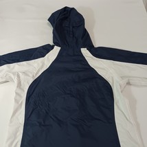 Columbia XL2335 Women's Blue & White Full Zip Hoodie Rain Nylon Jacket Size L image 12