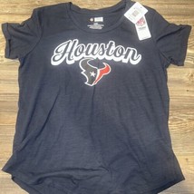 Houston Texans T Shirt Womens Large Apparel Short Sleeve Cuffed. Nwt. Z - £11.07 GBP