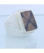 Chiastolite Cross Trapiche Andalusite Handmade Sterling Gents Mens Ring sz 10.5 - $166.25
