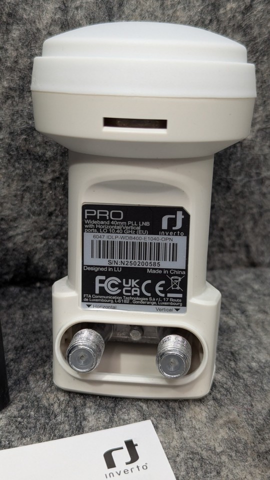 New Inverto Pro Wideband 40mm PLL LNB with Horizontal/Vertical Ports Item image 4