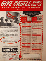 1947 Original Esquire Art Ad Advertisement Castle Films Home Movies - £5.15 GBP