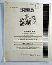 Sega Royal Rumble Arcade Manual Service Repair Video Kit Game 2001 Naomi - $19.43