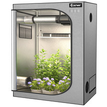 48&quot;x24&quot;x60&quot; Mylar Hydroponic Grow Tent w/Observation Window &amp; Floor Tray... - £115.09 GBP