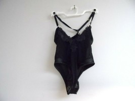 Adore Me Women&#39;s Lingerie Lace Mesh Bodysuit 07318 Black Small - £11.34 GBP