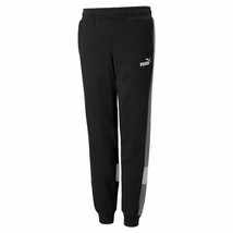 Children&#39;s Tracksuit Bottoms Puma Essentials+ Colorblock Black Boys - £69.48 GBP