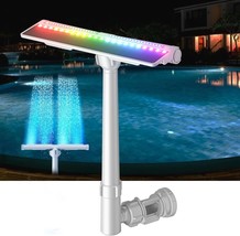 Solar Pool Fountain for Above and In-ground Pools, with 10-Color Lights ... - $29.69