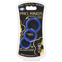 Cloud 9 Pro Sensual Silicone Cock Ring 3 Pack Blue - £4.79 GBP